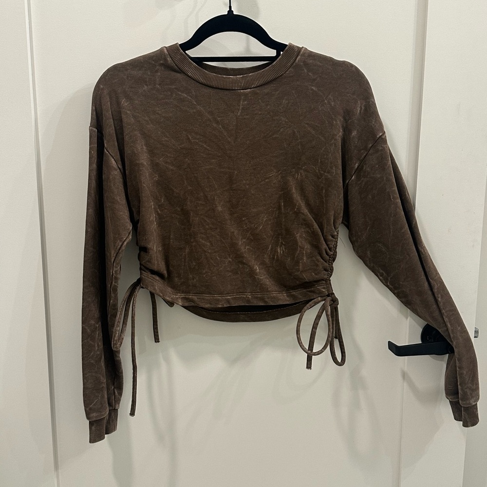 Cropped Sweater Brown Sweater Size Small